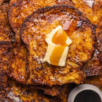 Today I'm teaching you how to make the BEST Easy French Toast! And you won't believe how quick and easy it is! Topped with maple syrup, this French toast recipe is sure to become one of your favorite breakfasts!